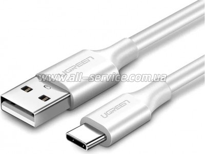 ���� ������ USB 2.0 AM to USB-C 0.25m 3A US287 white Ugreen (60119)