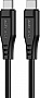 ���� ������ USB-C to USB-C 1.2m 3A TPE C3-03 Black Acefast (6974316280842)
