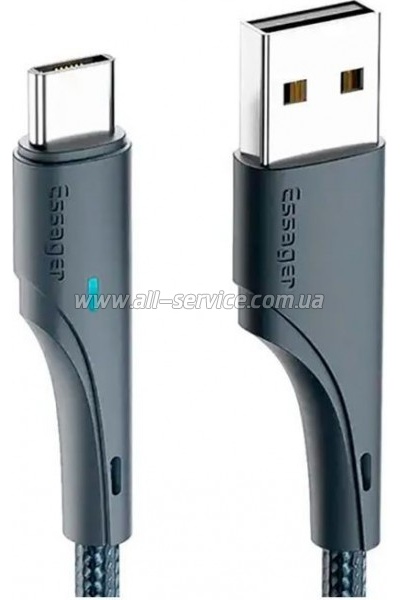 ���� ������ USB 2.0 AM to USB-C 3.0m black Essager (EXCT-LSC01)