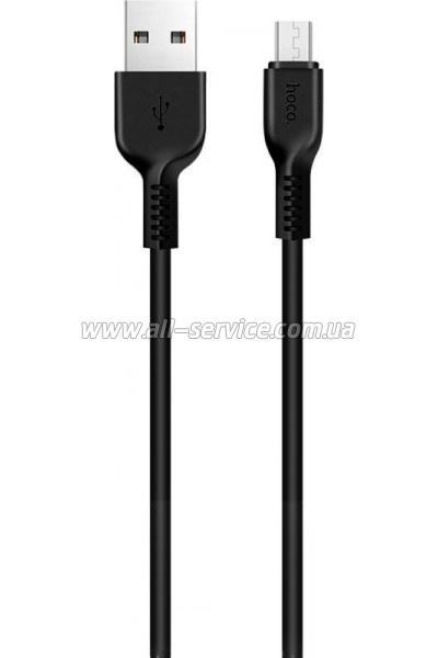 ���� ������ USB 2.0 AM to Micro 5P 2.0m 2A PVC X20 black HOCO (6957531068884)