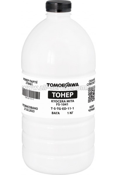 Тонер Tomoegawa Kyocera Mita FS-1041 бутль 1кг Black (TSM-ED-11-1) Тонер Tomoegawa Kyocera Mita FS-1041 бутль 1кг Black (TSM-ED-11-1)