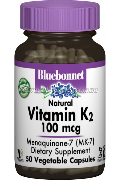 Витамин Bluebonnet Nutrition Витамин К2 100мкг, 50 гелевых капсул (BLB0652) Витамин Bluebonnet Nutrition Витамин К2 100мкг, 50 гелевых капсул (BLB0652)