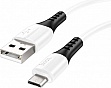 ���� ������ USB 2.0 AM to Micro 5P 1.0m 2.4A silicone X82 white HOCO (6931474768568)