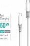 ���� ������ USB-C to USB-C 1.0m 3A PD60W liquid silicone white ColorWay (CW-CBPDCC093-WT)