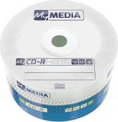  MyMedia CD-R 700Mb 52x MATT SILVER Wrap 50 (69201)