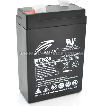 �������������� ������� Ritar AGM RT628. 6V 2.8Ah (RT628)
