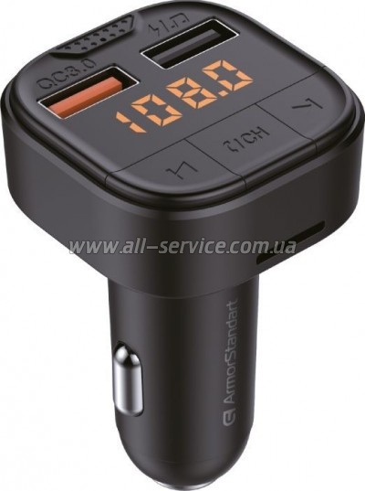 FM  Armorstandart ASF1 18W QC3.0 2xUSB black (ARM82826)