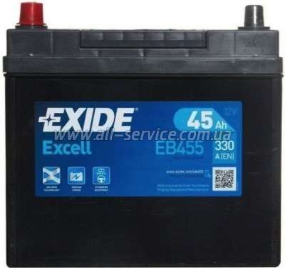 ���������� ������������ EXIDE EXCELL 45A (EB455)