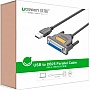������ ��� �������� USB 2.0 to DB25 2.0m US167 black Ugreen (20224)