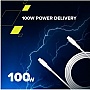 ���� ������ USB-C to USB-C 2.0m CC100SC 100W 2m White Canyon (CNS-CC100SC20W)