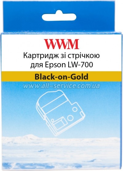 �������� WWM ��� Epson LW-700 24mm � 8m Black-on-Gold (WWM-SM24Z)
