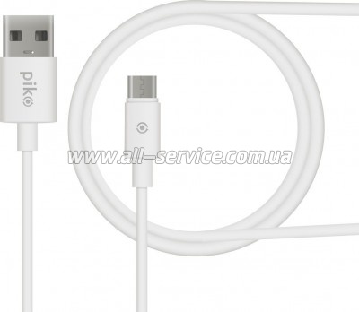 ���� ������ USB 2.0 AM to Micro 5P 1.2m white Piko (1283126496172)
