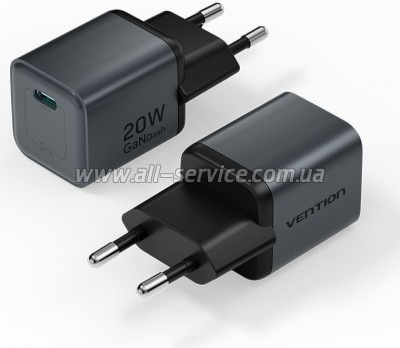 �������� ������� Vention USB-C PD20W GaN gray (FEVH0-EU)