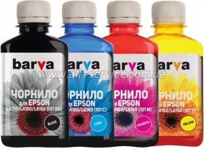 �������� ������ Barva Epson 101 Epson L4160/ L4150/ L4267 180�� BK/C/M/Y (E101-180-MP)