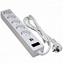   Patron 1.8m + 2 USB 2.0, 2.1A, 5 . White (EXT-PN-SP-52-USB-W)