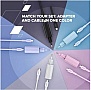 ���� ������ USB-C to USB-C 1.0m OnWire 60CL C-C 60W COLOR Braided 1m White Canyon (CND-CCAP60AB10W)