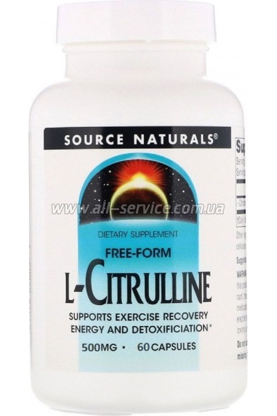  Source Naturals L- 500 , L-Citrulline, 60  (SN2004)