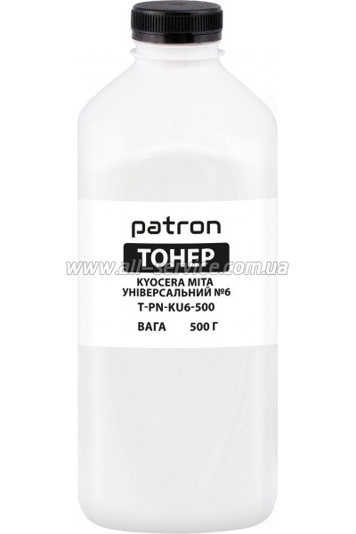 Тонер Patron Kyocera Mita Universal №6 бутль 500г Black (PN-KU6-500) Тонер Patron Kyocera Mita Universal №6 бутль 500г Black (PN-KU6-500)