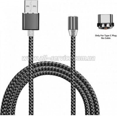 ���� ������ USB 2.0 AM to USB-C 1.2m Magneto grey XoKo (SC-355a MGNT-GR)