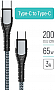   ColorWay USB-C to USB-C 2.0m PD Fast Charging 65W 3A grey (CW-CBPDCC039-GR)