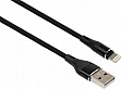 ���� ������ USB 2.0 AM to Lightning 1.0m cylindric nylon back Vinga (VCPDCLCANB1BK)