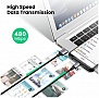 ���� ������ USB 2.0 AM to Micro 5P 1.0m US290 Aluminum Braid Black Ugreen (60146)