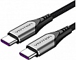 ���� ������ USB-C to USB-C 2.0m 5A aluminum gray Vention (TAEHH)