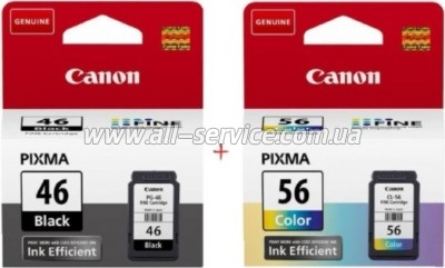 �������� ���������� Canon Pixma E404/ E464/ PG-46/ CL-56 Black/ Color (Set46)