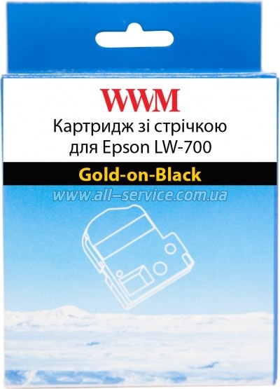 �������� WWM ��� Epson LW-700 24mm � 8m Gold-on-Black (WWM-SC24KZ)