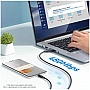 ���� ������ USB 2.0 AM to Lightning + Micro 5P + USB-C 1.2m 100W Essager (EXCMTL-JJ01-P)