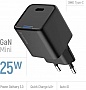 �������� ������� ColorWay GaN Mini 25W PD Port PPS USB-C black (CW-CHS052PD-BK)