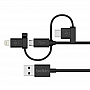  BELKIN USB 2.0 Universal Micro-USB/ USB-C Lightning Connectors, 1.2m (F8J050BT04-BLK)