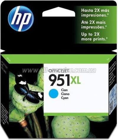 Картридж HP №951XL Officejet Pro 8100 N811a/ N811d Cyan (CN046AE) Картридж HP №951XL Officejet Pro 8100 N811a/ N811d Cyan (CN046AE)