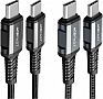 ���� ������ USB-C to USB-C 1.2m 3A nylon black Acefast (6974316280521)