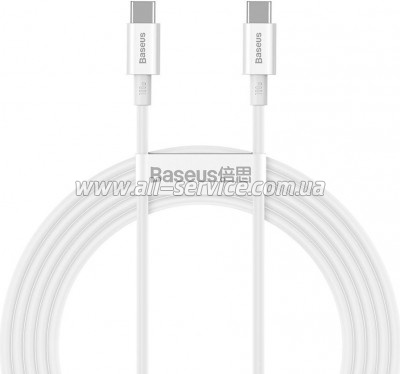 ���� ������ USB-C to USB-C 2.0m 100W white Baseus (CATYS-C02)