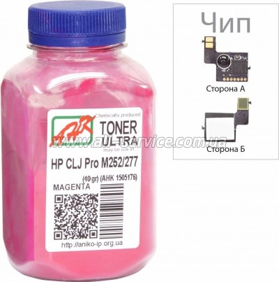 Тонер + чип АНК HP CLJ Pro M252/ M277 бутль 40г Magenta (1505176) Тонер + чип АНК HP CLJ Pro M252/ M277 бутль 40г Magenta (1505176)