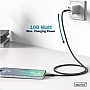 ���� ������ USB-C to USB-C 1.0m USB 3.2 Gen2 10G 100W 4K silicone black Digitus (AK-300342-010-S)
