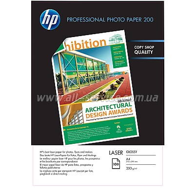  HP A4 Professional laser Photo Paper, 100. (CG966A)
