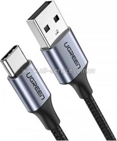 ���� ������ USB 2.0 AM to USB-C 1.5m US287 Black Ugreen (60117)