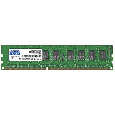  4Gb GOODRAM DDR3 1600MHz ECC (W-MEM1600E34GG)