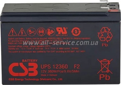    CSB UPS123607F2 12V 7Ah (UPS123607F2)