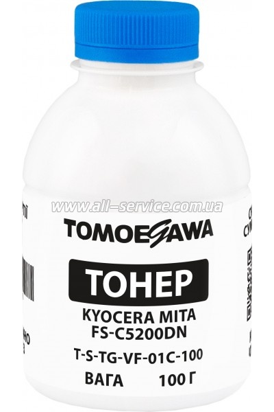 Тонер Tomoegawa Kyocera Mita FS-C5200DN бутль 100г Cyan (TSM-VF-01C-100) Тонер Tomoegawa Kyocera Mita FS-C5200DN бутль 100г Cyan (TSM-VF-01C-100)