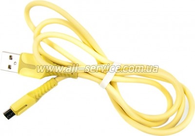 ���� ������ USB 2.0 AM to Micro 5P 1.0m yellow Dengos (PLS-M-IND-SOFT-YELLOW)