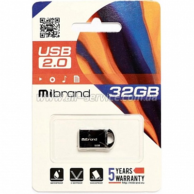  Mibrand 32GB Hawk Black USB 2.0 (MI2.0/HA32M1B)