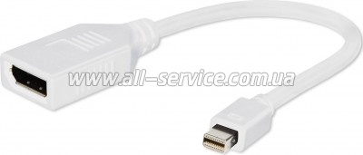 Адаптер  Cablexpert  Mini DisplayPort-DisplayPort  (A-mDPM-DPF-001-W) Адаптер  Cablexpert  Mini DisplayPort-DisplayPort  (A-mDPM-DPF-001-W)