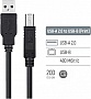������ ��� �������� USB 2.0 AM/BM 2.0m black ColorWay (CW-CBUB072-BK)