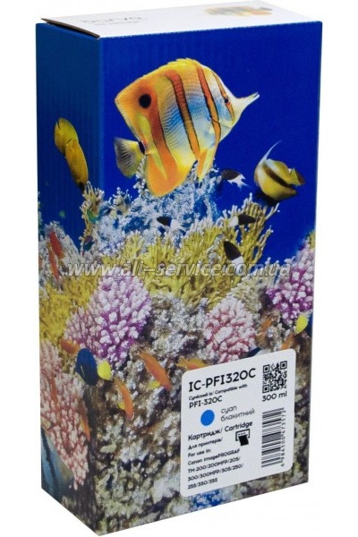 Картридж Barva Canon PFI-320C/ аналог 2891C001 cyan (IC-PFI320C) Картридж Barva Canon PFI-320C/ аналог 2891C001 cyan (IC-PFI320C)