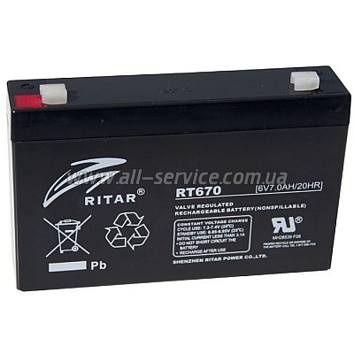   Ritar RT670 6V 7.0Ah (RT670)