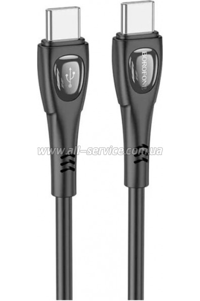 ���� ������ USB-C to USB-C 1.0m 60W Superior BX98 black BOROFONE (6941991104497)