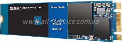 SSD  M.2 WD Blue SN500 500GB NVMe PCIe 3.0 4x 2280 TLC (WDS500G1B0C)